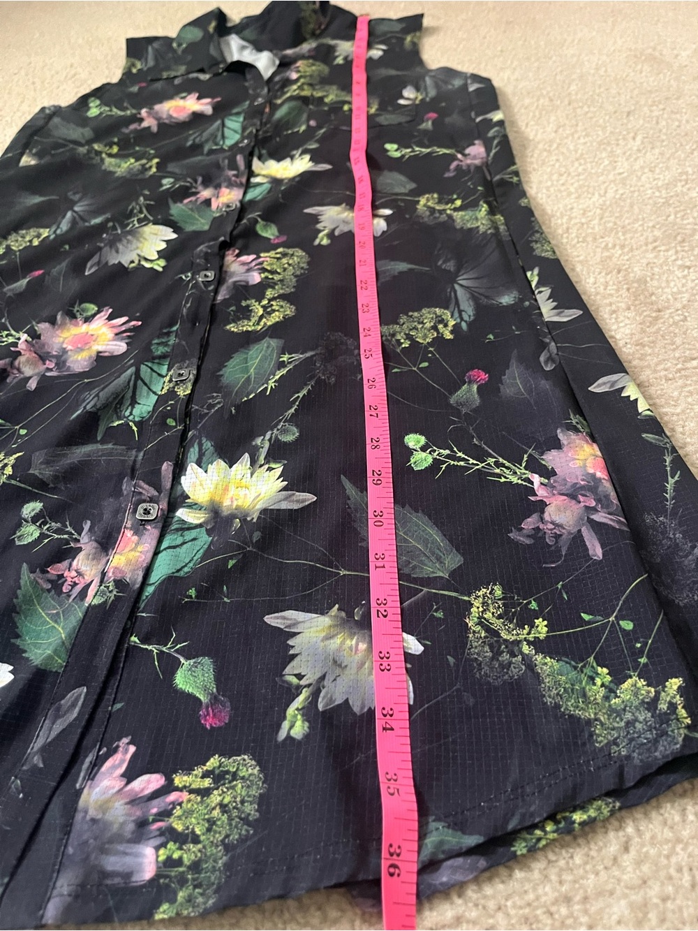 Oiselle Moody Floral Collared Roga Dress Sz4 - Picture 4 of 7